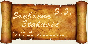 Srebrena Stakušić vizit kartica